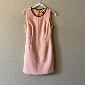 Banana Republic 4P Blush Dress with Black Leather Trim
